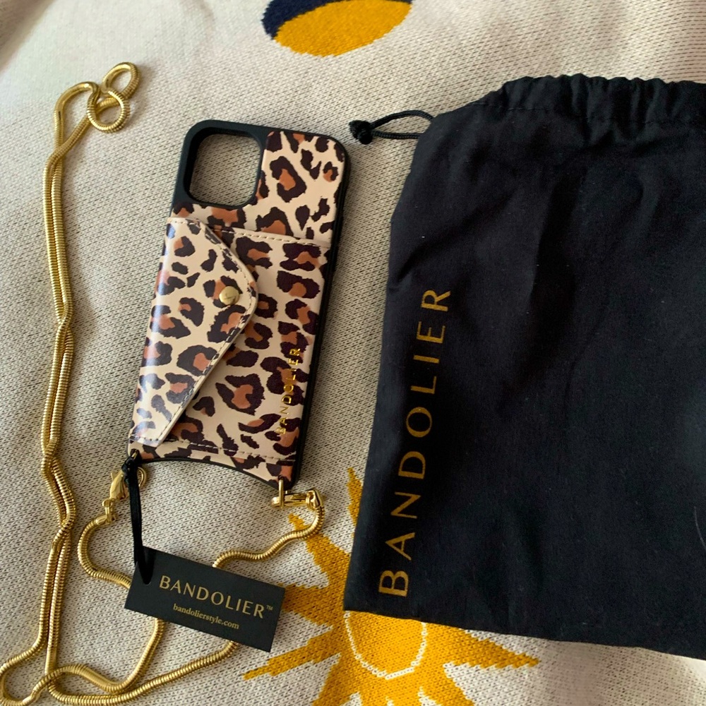 🐆Leopard Bandolier Gia phone card case for iPhone 11Pro🐆